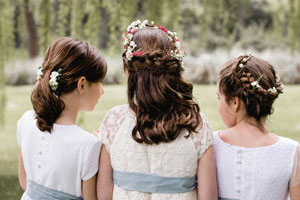 Peinados de Primera Comunión para niñas Corona medieval