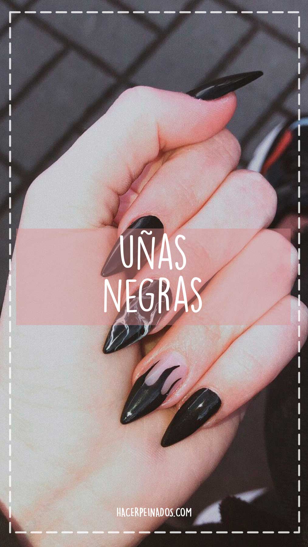 Uñas negras cortas blacknails  Sicarú salón de uñas  Facebook